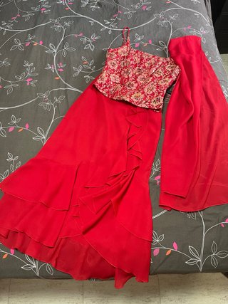 Traje de fiesta 3 piezas rojo