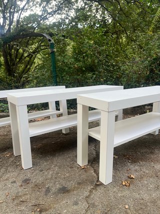 3 Mesas auxiliares IKEA blancas