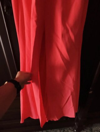 Vestido largo rojo cola de sirena