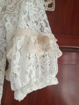 Vestido Ibicenco Encaje Blanco/Beige