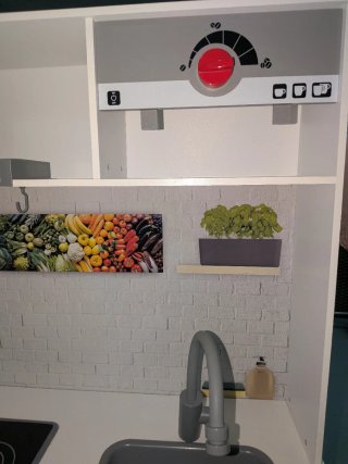Cocinita de madera de 3 cuerpos