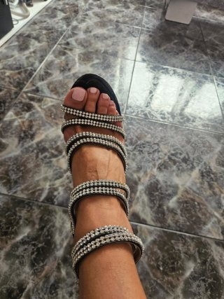 Sandalias de tacón plateadas talla 37