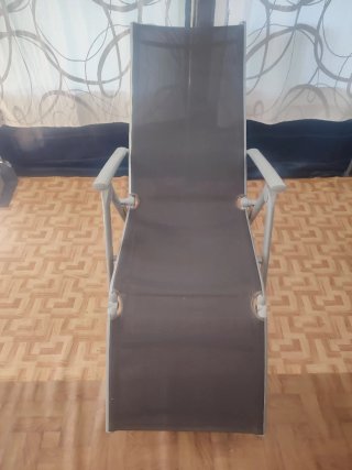 Tumbona Plegable de Aluminio Gris