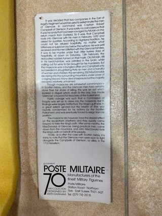 FiguraPoste Militaire 70mm: Mclain of Glencoe 1689