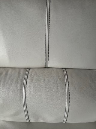 Sofá Chaiselongue de Piel Blanca