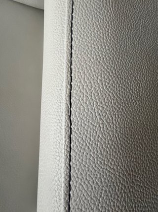 Sofá Chaiselongue de Piel Blanca