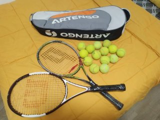 2 Raquetas Wilson y Prince con 14 Pelotas