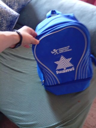 Mochila Luanvi Azul muy espacios de fútbol