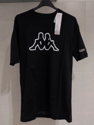 T-shirt Kappa nera uomo taglia M maglietta nuova