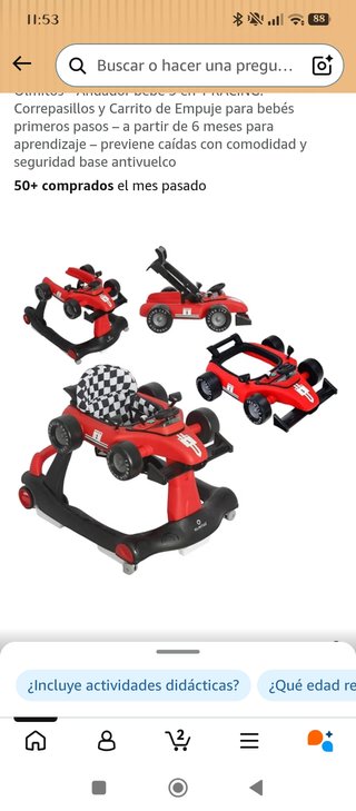 Andador 3 en 1 Racing Olmitos