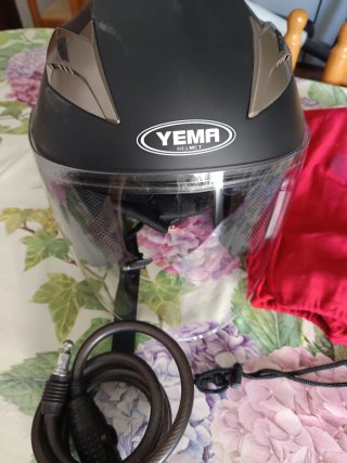 Casco Moto Yema Talla M Doble Visera
