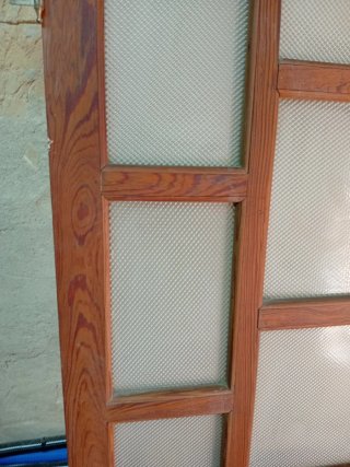 Cristalera Antigua de Madera 83x212 cm
