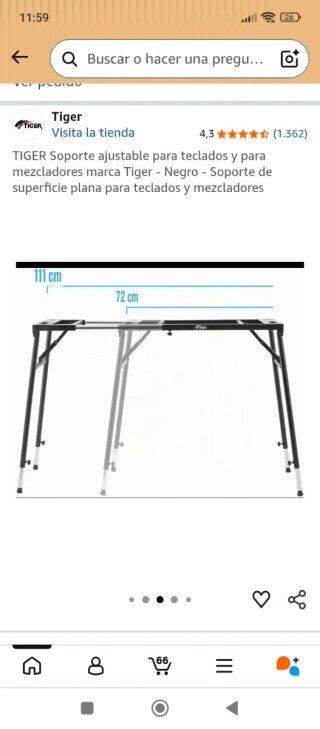 Soporte Ajustable Teclado/Mezclador Tiger