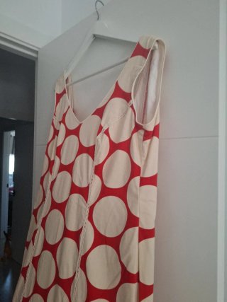 Vestido de flamenca blanco y rojo
