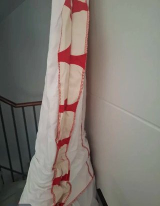 Vestido de flamenca blanco y rojo
