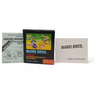 VIDEOJUEGO MARIO BROS NES + CAJA + INSTRUCCIONES