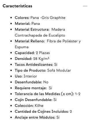 Sofá Modular Esquinero Kilhe de Pana