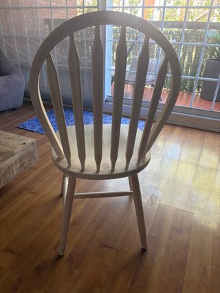 Silla de madera estilo Windsor beige Haya,pino