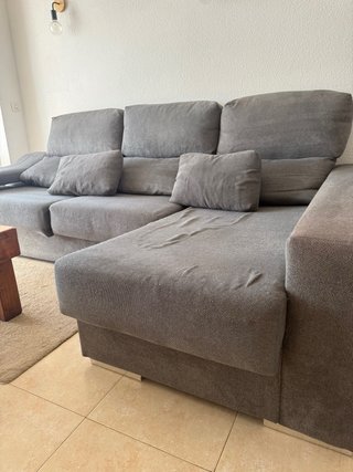 Sofá 3 plazas chaiselongue + 2 butacas
