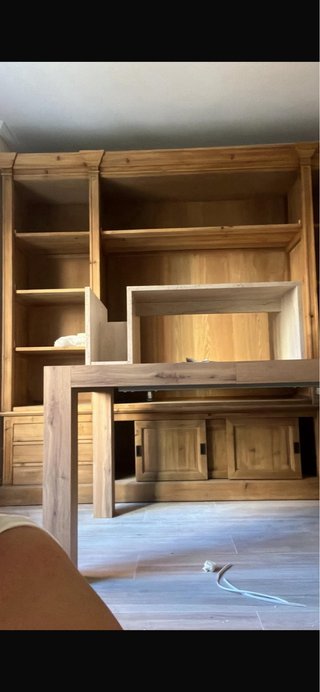 Mesa de centro, de diseño, efecto travertino beige