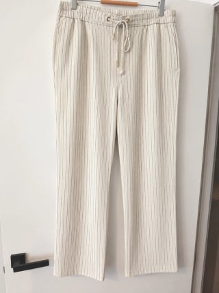 Pantalón de Rayas Beige