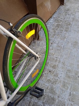Bicicleta de Carretera y Ciudad Blanca y Verde