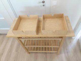 Carrito auxiliar cocina IKEA madera