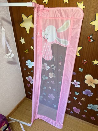 Barrera Cama Asalvo 150cm Rosa Abatible