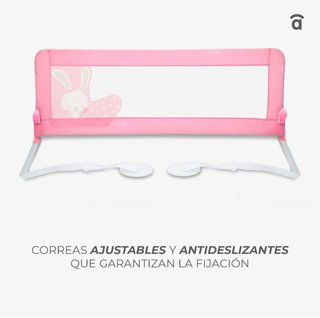 Barrera Cama Asalvo 150cm Rosa Abatible