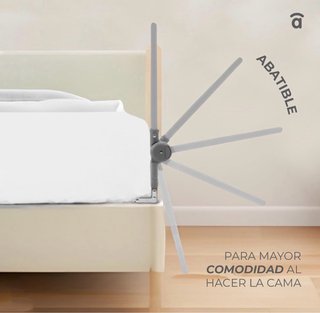Barrera Cama Asalvo 150cm Rosa Abatible