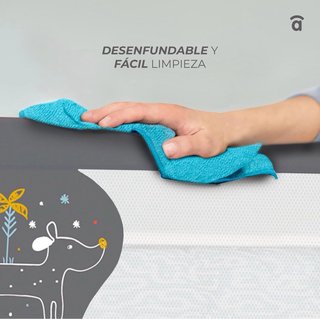 Barrera Cama Asalvo 150cm Rosa Abatible