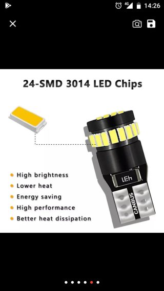 2 Bombillas LED T10 W5W CANBUS