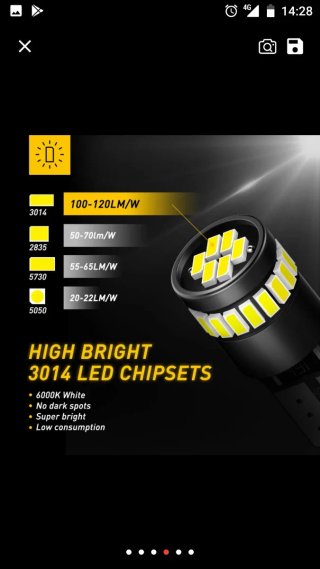 2 Bombillas LED T10 W5W CANBUS