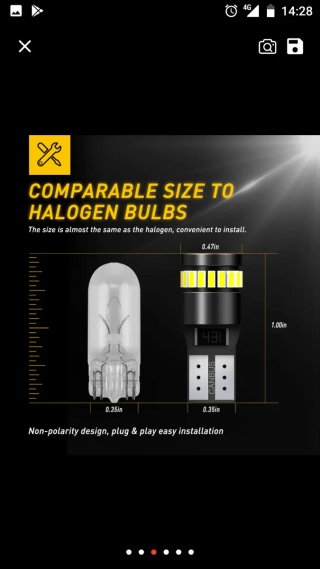 2 Bombillas LED T10 W5W CANBUS