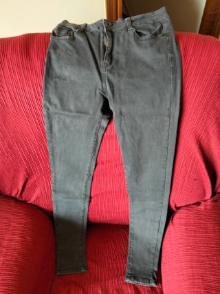 Pantalones Vaqueros Grises de Mujer
