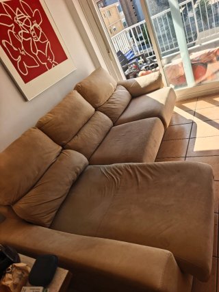 Sofá Chaiselongue 3 Plazas Beige