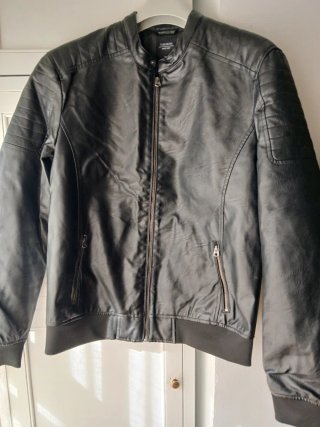 Cazadora Polipiel Negra Terranova