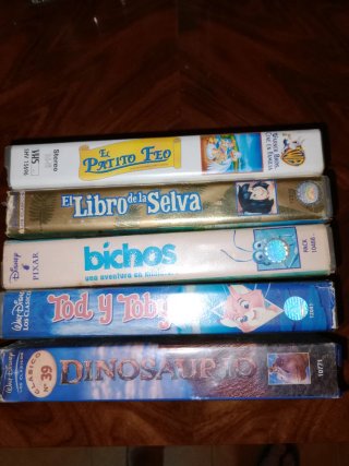 Lote de 5 Películas VHS de Dibujos Animados