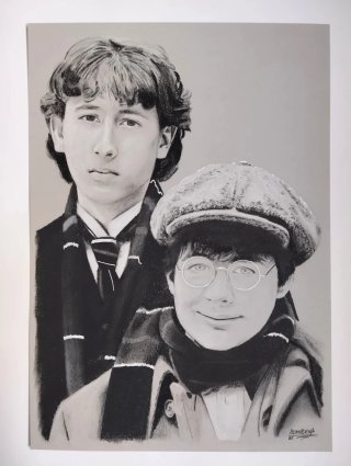 Dibujo Sherlock y Watson El secreto de la pirámide