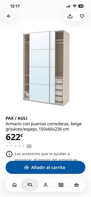 Armario Ikea con Espejos Frontales