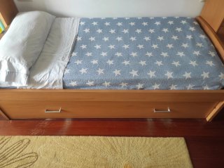 Cama nido y estantería