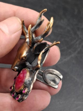 Anillo artístico en Plata 925 y piedras naturales.