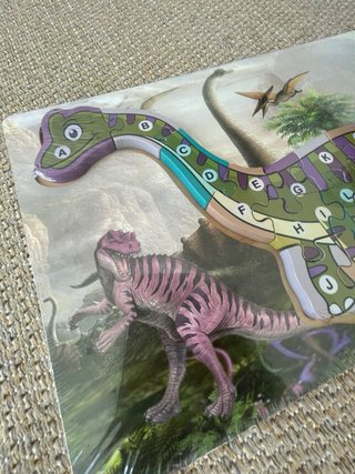 Puzzle Madera Montessori Abecedario Dinosaurio