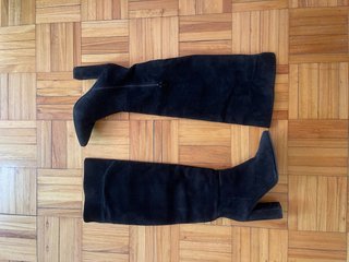 Botas Altas de Ante Negro Talla 40