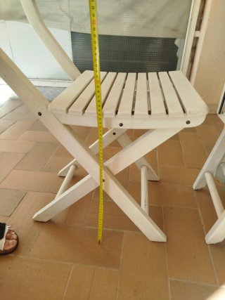 Sillas Plegables Madera Blanca