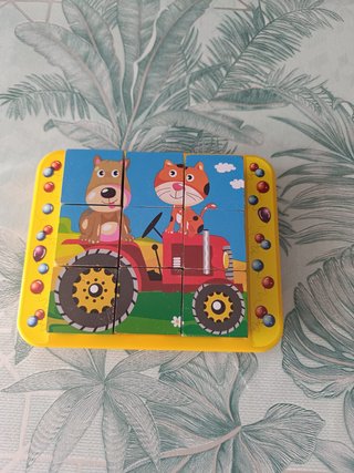 Puzzle cubos madera varios dibujos