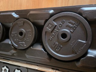 Kit Musculación con Discos, Mancuernas y Barras