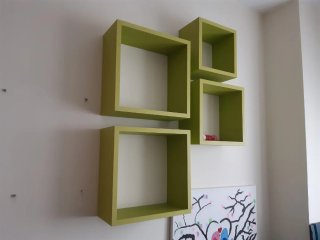 Set Estanterías Cubo Verdes