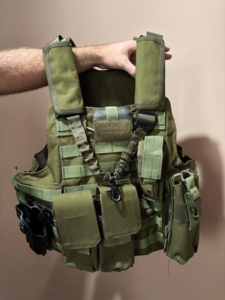 Chaleco Táctico Airsoft Midas+ Cinturón+Accesorios