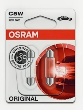 2 Bombillas Osram Matricula o Interior